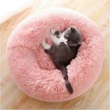 Be Active Ponchik Peluş Kedi Yatağı Pembe Simit 50 cm Konforlu ve Yumuşak Tasarım