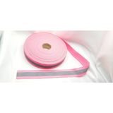 Be Beauty 4,0 cm Genişliğinde 5 Metre Uzunluğunda Dikilebilen Pembe Fosforlu Polyester Reflektör Şerit