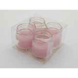 Be Beauty Horizon Mum 4'lü Pembe Renk Gül Kokulu Kavanoz Mum - 4 Adet