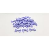 Be Beauty Lila Renk Beyaz Puantiyeli 50 Adet Fiyonk Papyon (2,5 x 3,5 Cm)