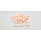 Be Beauty Yavruağzı Renk Beyaz Puantiyeli 50 Adet Fiyonk Papyon (2,5 x 3,5 Cm)