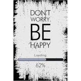 Be Happy Retro Ahşap Duvar Posteri 20 X 30