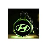 Be Hediyelik Hyundai 7 Renk Yanan Logolu Yanan Led Işıklı Yedek Pil Hediye 3D Araba Anahtarlık Yedek Pil Hediye