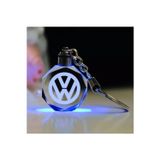 Be Hediyelik Volkswagen Logolu 7 Renk Yanan Led Işıklı 3D Araba Anahtarlığı Yedek Pil Hediye