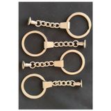 Be Hediyelik Zincirli Anahtarlık Halkası 60 Adet Çap 3 Cm 1.Kalite Yapıştırma Aparatlı
