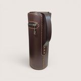 Be Muse El Yapımı Hakiki Deri Çok Amaçlı Silindir Kutu, Fermuarlı Seyahat Saat Çantası, Padel Topu Kutusu. Takı Makyaj ve Aksesuar Düzenleyici, Premium Çapraz Dikişli Retro Tasarım, Unisex, Kahverengi