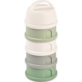 Beaba Cotton White Sage Green 4 Katmanlı Süt Tozu ve Atıştırmalık Saklama Kabı - Standart
