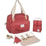 Beaba Sydney Iı Bebek Bakım Çantası Mavi Desenli 44X26X27 cm - Kırmızı