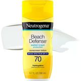 Beach Defense Suya Dayanıklı Güneş Losyon, Geniş Spektrumlu Spf 70, Yağsız Paba İçermeyen Hızlı Emici Güneş Losyon, Uva/Uvb Güneş Korum