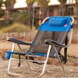 Beach Star Light Alüminyum 5 Kademeli, Tam Yatar Pozisyon, Plaj Şezlong Sandalye Mavi