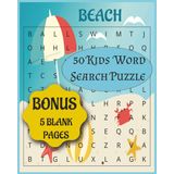 Beach Word Search Puzzle: Word Search with easy to read Print about Beach , Sea View , Frisbee and many more I 8x10 inches I 50 puzzles I perfect gift ... easy to carry, 5 blank pages to doodle