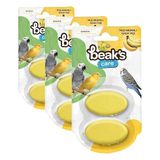 Beak's Kuşlar için Ek Besinler, İkili, Muz Aromalı Gaga Taşı x 9 adet (3 paketi)