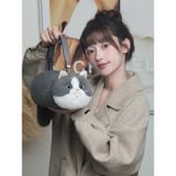 Bear & Deer Pelüş Kedi Şeklinde El Çantası – Gri - BD-CAT005