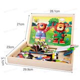 Bear & Lion Change Magnetic Puzlle Piramigo Eğitici Mıknatıslı Çift Taraflı Yazı Tahtası Seti