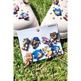 Bear & Pear Mavi Kirpi 8 Adet Jibbitz Terlik Süsü Crocs Aksesuar Figür - Renkli