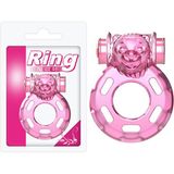 Bear Pink Güçlü Titreşimli Süper Silikon Penis Halkası Yüzüğü