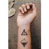 BearPear 2'li Manzara Dövmesi Minimal Tattoo