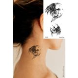 BearPear Angel Minimal Boyun Dövmesi Geçici Melek Dövmesi Tattoo
