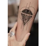 BearPear Aslan Dövmesi Unisex Tattoo