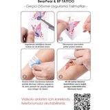 Bearpear Aslan Geçici Kol Bacak Omuz Dövmesi Unisex Aslan Dövmesi - Çok Renkli