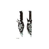 BearPear Black Mask Tattoo Bıçak Geçici Dövme