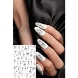 BearPear Flower Girl Nail Art Tırnak Sticker Çiçekli Tırnak Dövmesi