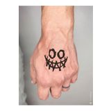 BearPear Gülen Yüz Geçici Dövme Halloween Tattoo