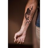 BearPear Kurt Dövmesi, Wolf Tattoo, Geçici Dövme, Erkek Geçici Dövme