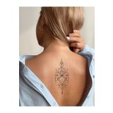 BearPear Mandala Desenli Lotus Geçici Dövme, Kadın Geçici Dövme, Mandala Tattoo