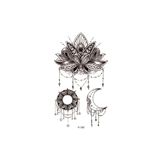 BearPear Mandala Lotus ve Ay Geçici Dövme