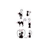 BearPear Minimal Kedili Geçici Dövme Kadın Dövmesi Kedi Dövmesi