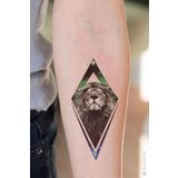 BearPear Neon Aslan Geçici Dövme Neon Lion Tattoo