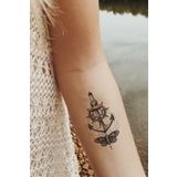 BearPear Polestar Çapa ve Deniz Feneri Geçici Dövme Lighthouse Tattoo