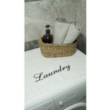 bearskin sportswear company Çamaşır Makinesi Örtüsü Beyaz Laundry Baskılı Dekoratif Şık Lüx Kurutma Makina Örtü