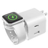 BeaSaf Apple Şarj Bloku için 36 W, Dahili Saat Şarj Cihazı, Katlanabilir PD Hızlı Şarj Bloku, iPhone için Çift Bağlantı Noktalı Duvar Şarj Cihazı Apple Watch iPhone AirPods ile Uyumlu