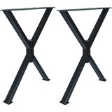Beasym 75 cm Metal Masa Ayağı Ahşap Kütük Masif Çalışma Bilgisayar Yemek Masası Retro x Profil Ayak
