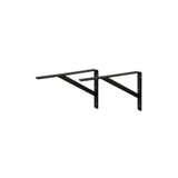 Beasym Ağır Yük Raf Altı Ayak Raf Tutucu Destekli L Demir 30X15 cm Siyah Montaj Aparatı (2 Adet)