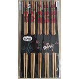 BEASYM Yakut Desenli Bambu Chopstick Set 10 Adet (5çift) - Ahşap