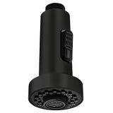 Beati Faucet Mutfak Bataryası Püskürtücü Başlığı Yedek Parçaları, Aşağı Çekin Mutfak Lavabo Bataryası Nozul Başlığı 2 Fonksiyon, Mat Siyah Kaplama