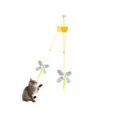 Beatitude Çıngıraklı Kedi Oyuncağı Yapışkanlı İpli Tüylü Olta Kediler İçin Oyuncak Evcil Hayvan Renkli Olta
