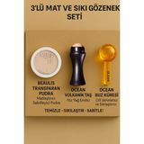 Beaulis Transparan Pudra + Ocean Volkanik Taş + Buz Küresi | 3'lü Mat ve Sıkı Gözenek Seti