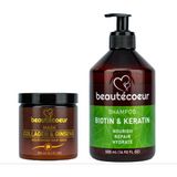 Beautecoeur 700 ml Onarıcı ve Nemlendirici Saç Bakım Seti Dökülme Karşıtı Parabensiz Ürün