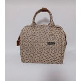 Beautiful Bag Isı Yalıtımlı Su Geçirmez Termal Çanta Yemek Taşıma Beslenme Çantası - Krem - Kahverengi