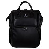Beautiful Bag Siyah Yumuşak Deri Sırt Çantası Anne Bebek Bakım İçin Geniş Kapasite ve Suni Deri