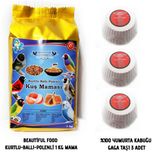 Beautiful Food 1 kg Kurtlu Kuş Maması ve 3 Adet Gaga Taşı