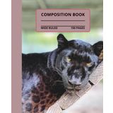 Beautiful Sleepy Leopard Composition Notebook: Beautiful sleepy Leopard composition book, 7.5x9.25, 150 wide-ruled pages