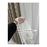 Beautiful TÜL PERDE BRODE KUMAŞ KOMPLE DESEN 1/3 SIK PİLELİ BORU PİLE