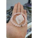 beautifulnaturelstones Pembe Kuvars Doğaltaş Bileklik ( Taş Hediyeli ) 8 Mm