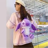 Beautifyy Peluş Sevimli Dikiş Omuz Çantası Sırt Çantası Peluş Oyuncak (Yurt Dışından) - Mor - 15*30*12CM