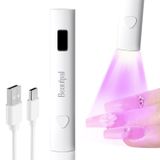 Beautpal çiviler için el UV ışığı, akülü mini tırnak kurutucu, esnek deveboynu, LCD ekranlı LED ışık, şarj edilebilir, USB jel tırnak lambası, ev için hızlı kürleme, kendin yap manikür